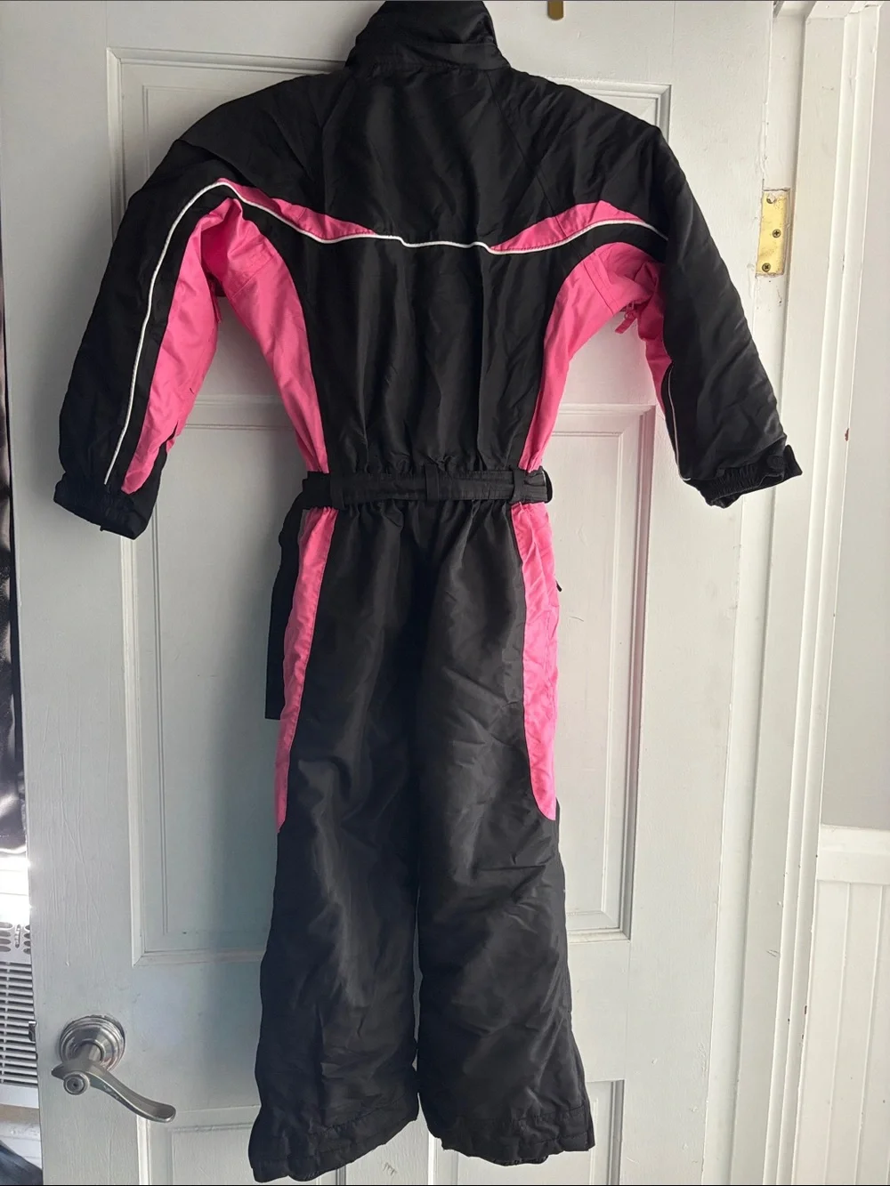Trespass Protekt+ Snowsuit Girls 5/6 Pink and Black